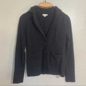 Caslon Black Drape Collar a knit Blazer Sz M